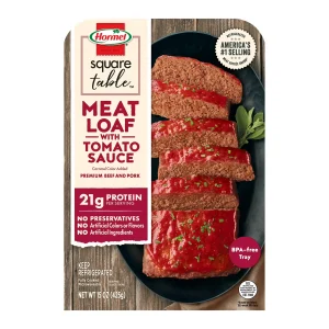 HORMEL SQUARE TABLE Meatloaf With Tomato Sauce Refrigerated Entrée