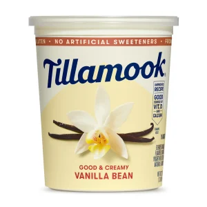 Tillamook Vanilla Bean Low Fat Yogurt Blended 32 oz Tub